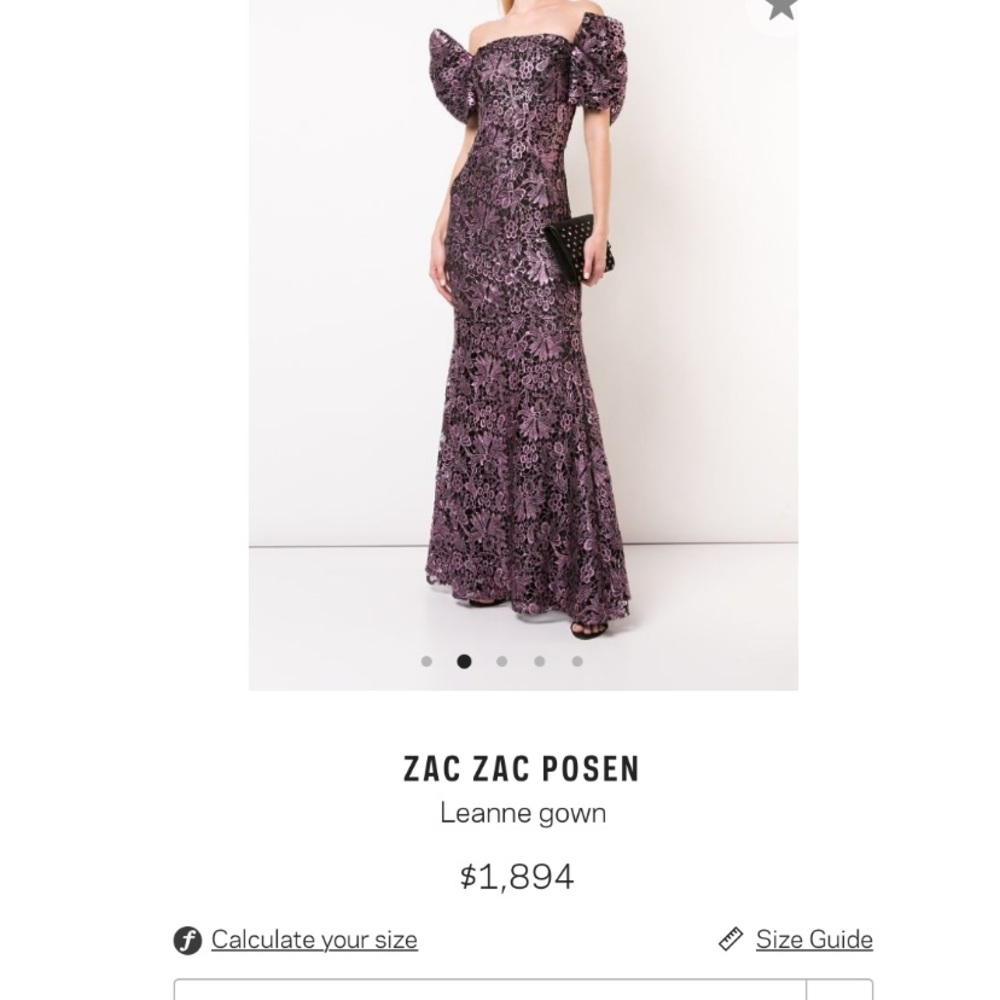 SOLD Zac Zac Posen Leanne Gown - Picture 6 of 6